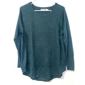 Womans Sparkled Green Long Sleeve Blouse Size L